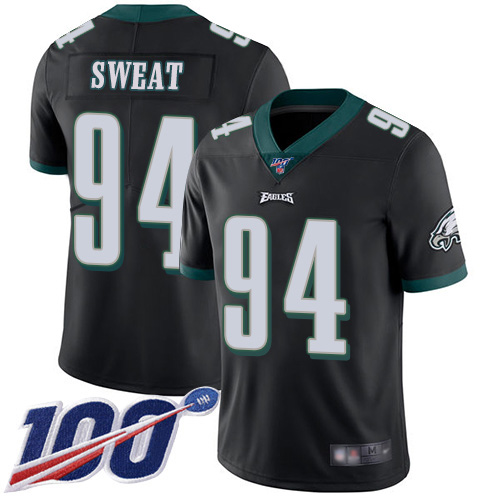 Men Philadelphia Eagles #94 Josh Sweat Black Alternate Vapor Untouchable NFL Jersey Limited Player Season->philadelphia eagles->NFL Jersey